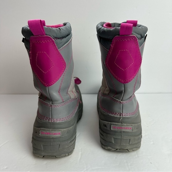 The North Face Alpenglow Winter Boots Big Kids Size 7 or EU 39 Pink Gray Grey - Picture 3 of 9